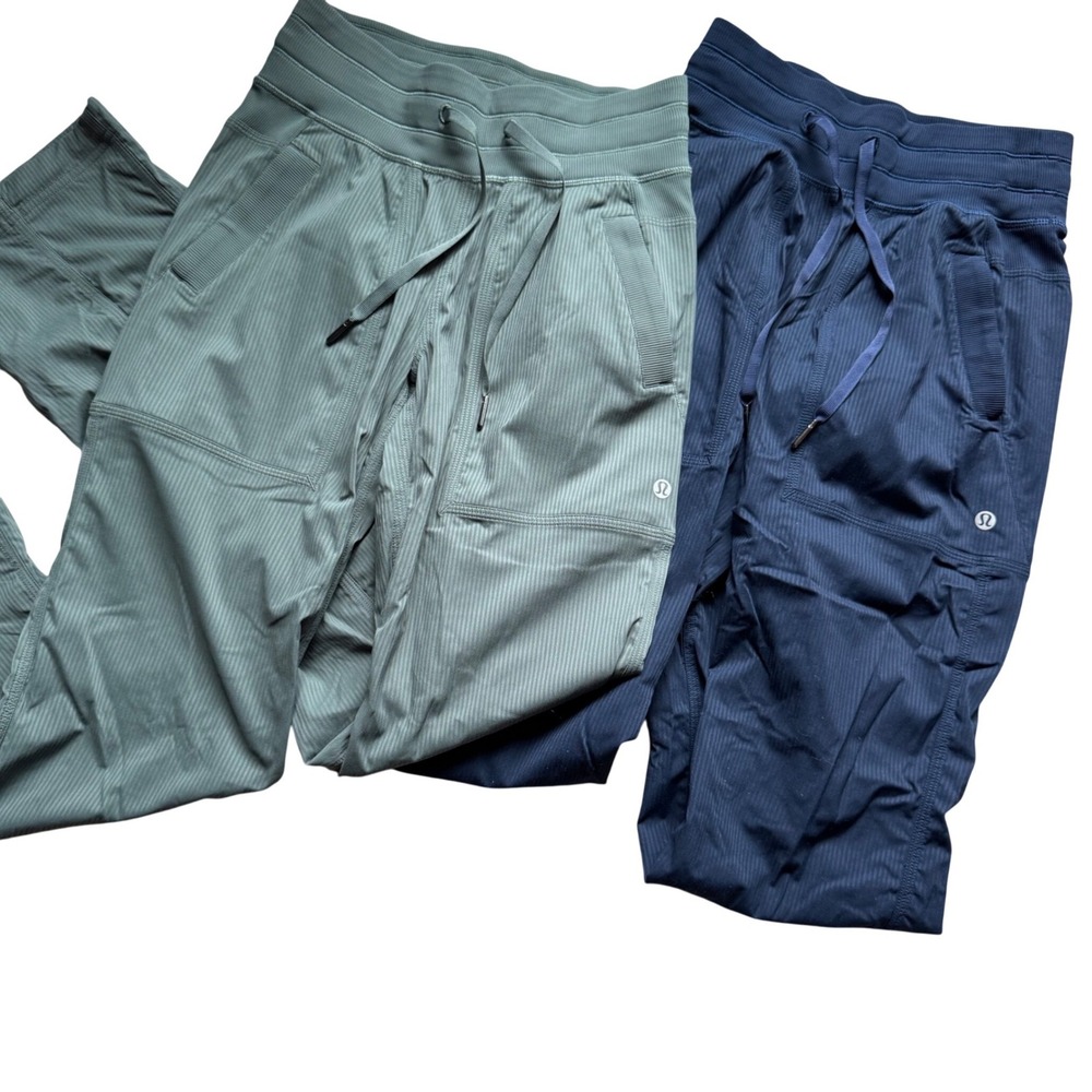 Lululemon Dance Studio Mid-Rise Pant Bundle Sage Green Navy Blue Size 0 READ
